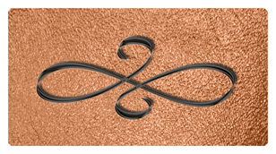 DSC700 601 BK SH CP Black Scroll Shimmer Copper Background